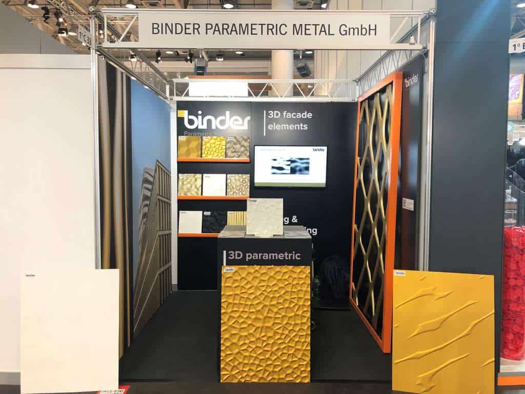 Swissbau 2020 Messestand Binder Parametric Metal