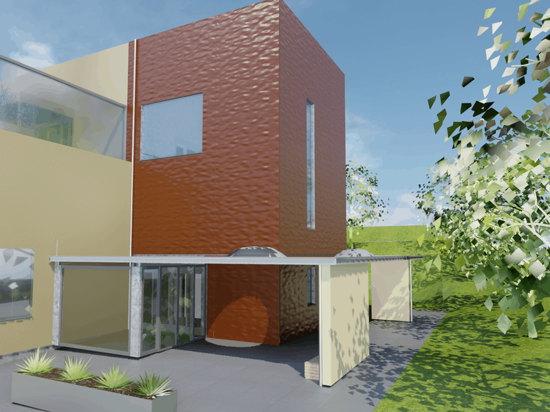 3D Visualisierung Fassade Schokolade